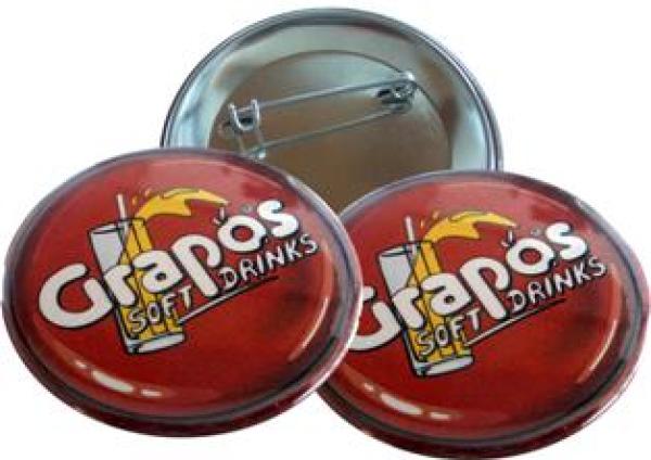 Button "Grapos Softdrinks", Dm 55 mm