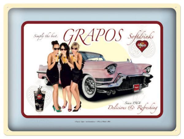 Grapos metal sign "US-CAR", 40x30 cm