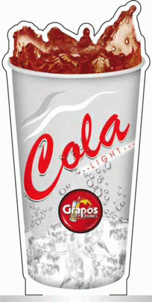 Product-Table-Cards Cola Light plastic 90 x 178 x 90 mm