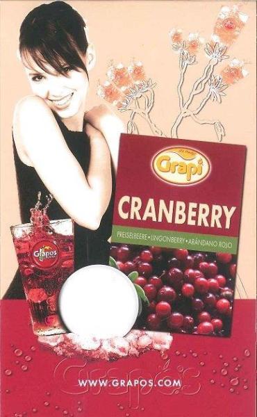 Tischaufsteller Grapi Cranberry 10x16x5,5 cm